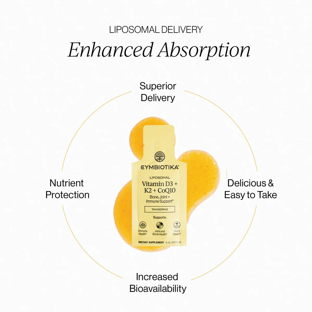 Liposomal Vitamin D3 + K2 + CoQ10 [new 2025] | Cymbiotika